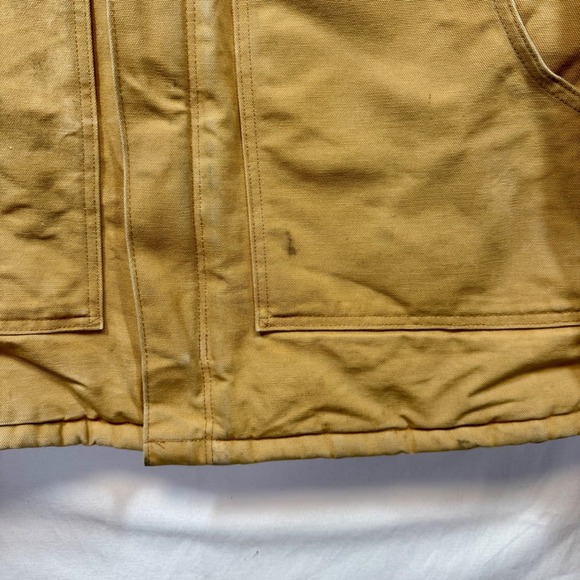 Carhartt Work Jacket Quilted Lined Barn Chore Coat Duck Brown Size 44 XLT No Tag - Picture 5 of 16